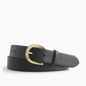 J.Crew Classic Leather Belt in black XS